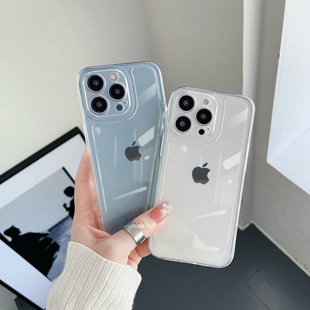 New Phone Case 17Pro Transparent Space Case Thickened Silicone TPU Anti Drop Soft Case