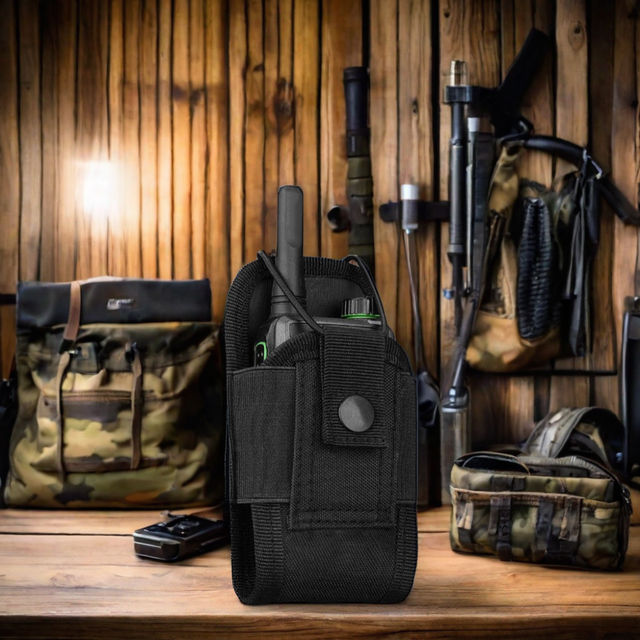 OEM Custom Logo Hunting Intercom Bag Premium Walkie Talkie Pouch Case Molle Radio Holder Unisex Nylon