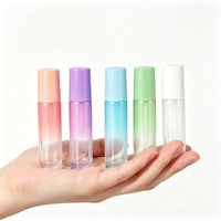 Flacon roll-on en verre dégradé nacré multicolore de 10 ml avec bille en acier inoxydable pour l'aromathérapie, les cosmétiques et les huiles essentielles