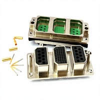 Connecteur métallique rectangulaire à trois cavités XJEC J177AF3-0163-T CN 10+40+10 Contacts Guide Pins