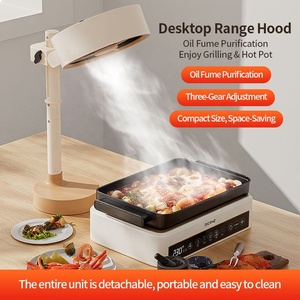 Desain baru Desktop USB rentang tudung dapur portabel rentang tudung berkemah BBQ knalpot asap kipas minyak asap asap asap mesin dapur - Product Image 3