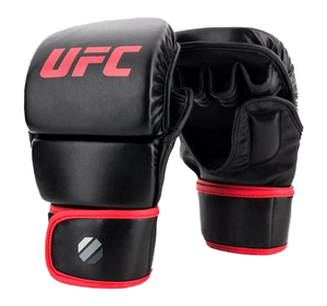 Custom Printed Logo Waterproof PU Leather MMA Gloves Professional Training Sparring Grappling Open Palm Punching Mitts - Product Image 1