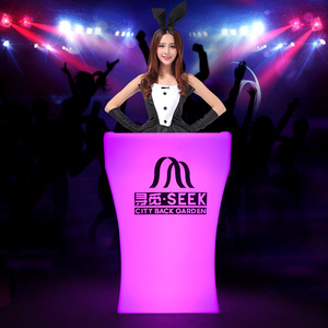 Seek City Back Garden KTV Stage Host Desk 70x40x110cm Plastic Lighted <b>Reception</b> <b>Counter</b> Commercial Use - Product Image 2