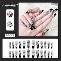 Faux ongles à presser en ABS pleine couverture style français pour application sur les doigts, marque OEM