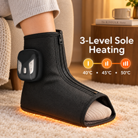 Masseur électrique pour les pieds et les chevilles avec chaleur, botte de compression d'air sans fil pour la maison, le bureau, les voyages et la relaxation quotidienne