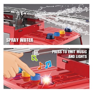 Camión de Bomberos de Juguete a Escala 1:16 con Pulverizador de Agua Real, Luces, Sonido y Función de Fricción, Vehículo de Rescate para Niños - Product Image 3