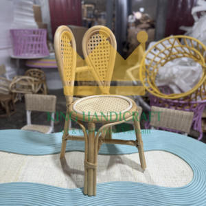 Venta al por mayor hecho a mano ratán chico silla bebé niño asiento mimbre natural niños muebles para eventos - Product Image 5