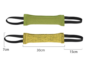 ของเล่นแท่งฝึกกัดสำหรับสัตว์เลี้ยง ทำจากผ้าลินิน ทนทานต่อการฉีกขาด มีหูจับสองด้าน สำหรับสุนัข ขายส่ง - Product Image 2