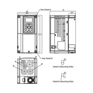 ไดรฟ์ปรับความถี่ VFD CP2000 ซีรีส์ รุ่นใหม่ 100% VFD007CP43A-21 0.75KW 1HP 460VAC 2.8A มีสินค้าในสต็อก - Product Image 3