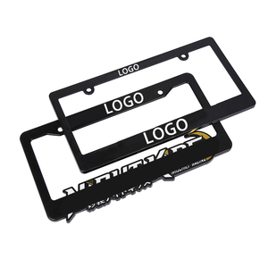 Custom US Design Car License Plate Frame  logo Number USA American Metal Plate Frame License Holder Cover 3d License Plate Frame