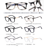 93396 Gafas Ópticas de Diseño Original de Fábrica, Montura Cuadrada de Metal TR90 para Hombre, Lentes Transparentes con Protección Contra Luz Azul, Montura Personalizada para Miopía
