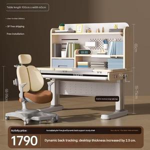 <span class=keywords><strong>Scrivania</strong></span> e <span class=keywords><strong>Sedia</strong></span> Ergonomiche Regolabili in Altezza, Tavolo da Lettura Moderno in Legno con Libreria, Arredamento <span class=keywords><strong>per</strong></span> Camera da Letto - Product Image 4