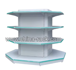 Venta caliente de metal de almacenamiento de mercancías de esquina estantes de pared estante de <span class=keywords><strong>supermercado</strong></span> estante de exhibición góndola - Product Image 1