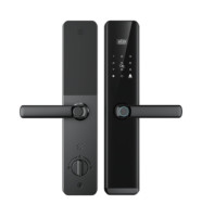 Serrure de porte intelligente à empreintes digitales, écran tactile, Wi-Fi, stockage cloud, contrôle par application, sécurité de niveau C, porte en acier, acier inoxydable