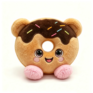 Peluche donut personnalisée, peluche donut ours, peluche alimentaire, animal en peluche donut - Product Image 1