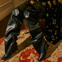 Bottes à talon compensé pour femmes, design d'usine, pour mollets larges, chaussures de luxe tendance pour l'hiver et les soirées
