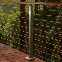 Installation économique et facile Garde-corps de sécurité en acier inoxydable pour terrasse extérieure et balcon avec options personnalisables