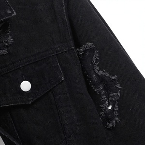 Veste en jean pour homme, classique, col montant, manches longues, coupe ajustée, élégante, confortable, durable, respirante, séchage rapide, réversible, hiver, 100% denim - Product Image 1