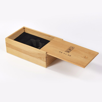Boîte en bois écologique avec couvercle coulissant, logo personnalisé, organisateur de souvenirs décoratif, finition naturelle