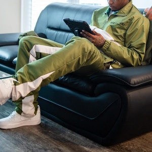 Fashionable Design Custom Logo Nylon Windbreaker Tracksuit Joggers Pants Two Piece Windbreaker <b>Set</b> 100% Nylon Tracksuits for Men - Product Image 3