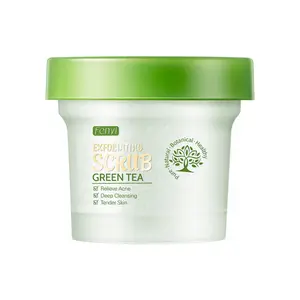 Exfoliante Facial de té verde para limpieza Facial, exfoliante, frotamiento de barro, hidratante, exfoliante corporal, gran oferta
