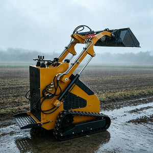Professional Mini Compact <b>Wheel</b> Front Skid Steer <b>Small</b> Track High Efficiency Various Attachments Garden Farm - Product Image 1