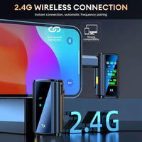 Micrófono Lavalier SX28 para Transmisión en Vivo, Compatible con Tarjeta TF, Grabación, Monitoreo en Tiempo Real, Micrófono Inalámbrico de 2.4G para Teléfono con Cámara
