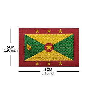 Stock Bandera de América del Norte del Sur Lona bordada Parches de gancho y bucle de PVC Ropa ecológica Accesorios para bolsas al aire libre - Product Image 2