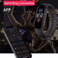 Bracelet intelligent étanche OEM M5 ABS/Plastique BT pour le sport, avec suivi de la fréquence cardiaque, de l'oxygène sanguin, de la pression artérielle, podomètre et suivi du sommeil