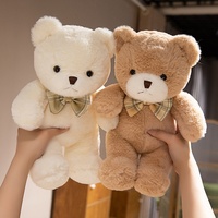 Ours en peluche mignon avec nœud papillon 30 cm, ours en peluche doux pour la Saint-Valentin, idéal pour câliner, prix d'usine en gros, conception personnalisée