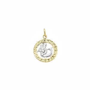 Collar del zodiaco de oro macizo de 14 quilates, collar de Acuario, collar de oro, colgante de horóscopo, joyería fina para mujer, hecho en Turquía - Product Image 2