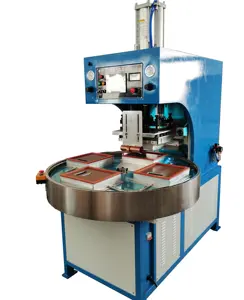 12KW Four Working Station Rotary Type High Frequency Welding and Cutting Machine for PVC Carpet