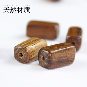 Cuentas cuadradas sueltas de palisandro negro de 13 mm, madera de sándalo rectangular para la fabricación de pulseras, accesorios artísticos y culturales - Product Image 1