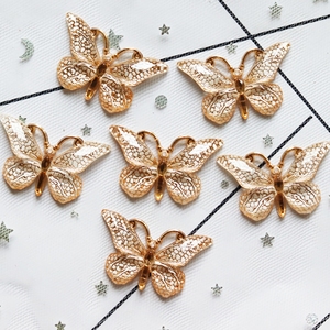 Or estampage impression bricolage accessoires <span class=keywords><strong>papillon</strong></span> pendentif épingle à cheveux anneau de téléphone portable broche résine artisanat - Product Image 2
