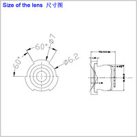 Objectif M5.5*P0.25 EFL 1.8mm 120 degrés pour capteur 1/4" 5MP, objectif sténopé pour scanner de codes QR, support 8*8mm pour objectif de téléphone portable