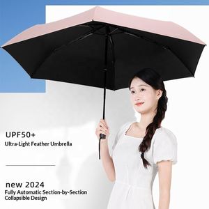 Sombrilla de Protección Solar de Alta Gama, Ultraligera, de Aluminio, Plegable en Tres Secciones, Retráctil, Anti-Retorno, de Gran Tamaño - Product Image 4