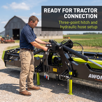 Broyeur à fléaux multifonctionnel AWON SC600 pour tracteur, adapté aux restes de blé, riz, maïs, soja, coupe jusqu'à 6m