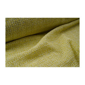 Tela Tweed de Primera Calidad Hecha en Corea, Color Amarillo Mostaza, Dorado Pálido Metálico, Textura Elegante, OEM y ODM, Textil Tejido Personalizado - Product Image 3