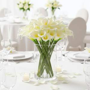 Fleur artificielle grand format en PU, aspect naturel, lys calla violet, toucher réel, pour décoration de salon, mariage et extérieur (vente en gros) - Product Image 2