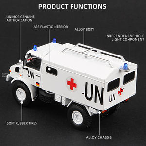 Massdi 1/64 <span class=keywords><strong>UNIMOG</strong></span> U1300L卡车模型合金汽车紧急救援车模型压铸运输车汽车收集玩具 - Product Image 2