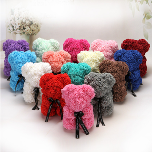 Oso de Peluche BLH con <span class=keywords><strong>Rosa</strong></span> de Espuma de Polietileno Hecho a Mano, Regalo Romántico para el Día de San Valentín, Graduación, Pascua, 25 cm - Product Image 1