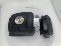 Serrure de Porte à Cylindre Double HYLAND OEM 5861 Noire pour Portail, Installation Facile, Sécurité Renforcée