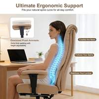 Chaise de bureau en cuir PU ALINUNU à prix de gros pour bureau de direction, chaise pivotante ergonomique à dossier haut pour cadre