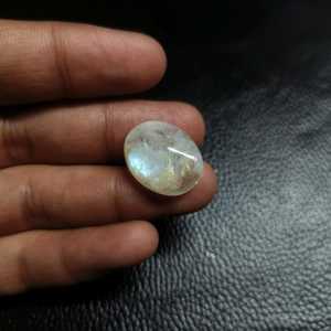 Natural <b>Rainbow</b> Hessonite Oval Cabochon 5.06 Carat 21x17mm Loose Gemstone <b>Light</b> Certified Third Party Appraisal Bulk Supplier - Product Image 3