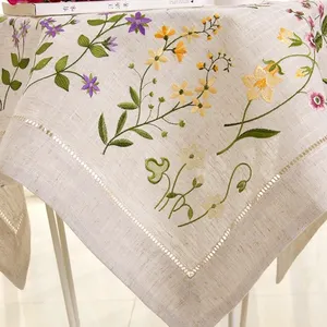 Custom Size Round Cotton Banquet Wedding Table Cloth Tablecloth