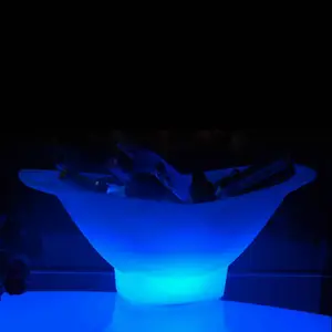 Gold Ingot Ice Bucket Bar Table Lamp RGB Color Changing Barrel KTV Nightclub Luminous Drinking Cup Pub Bar Wares