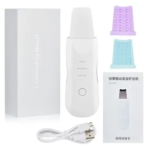 Impermeável Ultrasonic Cleaner Esptula Ultrasnica Peeling Poros Sujeira Espátula Raspador De Pele Facial Purificador De Aço Inoxidável