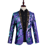 Mode hommes Performance vêtements personnalisé personnalisé Blazer pour hommes Sequin Blazer brillant veste fête mariage