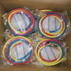 Herramienta de Servicio de Refrigeración, Manguera de Carga de 3 Colores para Refrigerante R22 R134A R410A de 90 cm para Repuestos de Refrigeradores y Aires Acondicionados - Product Image 1