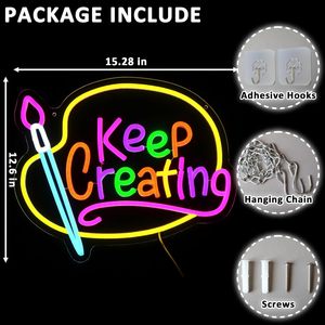 Keep Creating Letreros Neon LED indoor hanging ambient light shop <b>sign</b> wall decoration light entrance indicator light Customized - Product Image 3